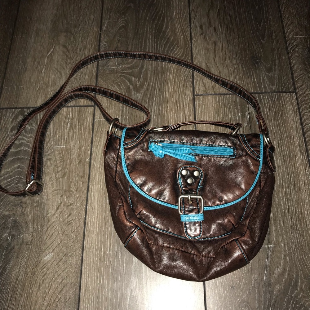 Women’s faux brown leather  crossbody